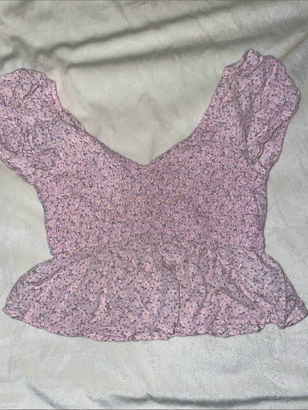 Floral pink hollister crop top